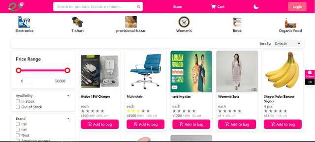 eGolap E-commerce Application