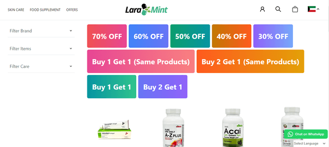 Laramint Ecommerce Application